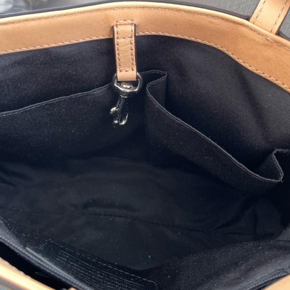 Coach Black Logo Embossed Patent Leather Bag - Picture 5 of 8